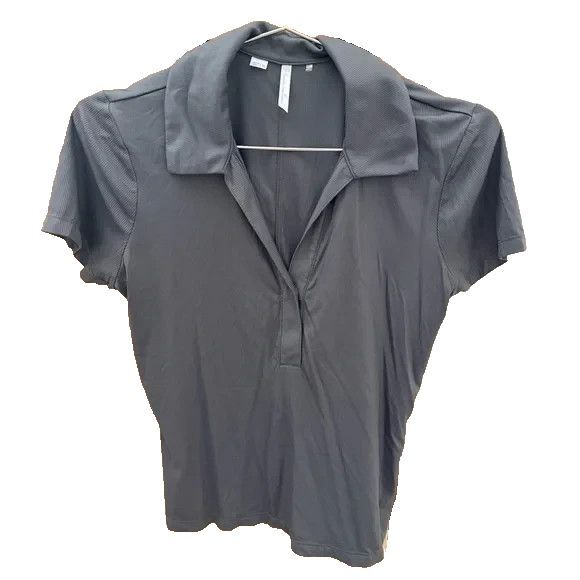 Travis Mathew Barcelona Golf Polo Fitted Ribbed V-neck Stretch Gray Medium - Picture 3 of 6